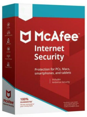 McAfee Internet Security (1 year, 1 device) Latest Version + Free Updates